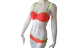 Bright Orange Push Up Swimsuit, Bikini, Swimwear